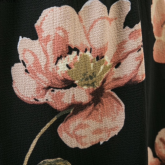 Boho Floral Backless Crisscross High Slit Dress - Picture 6 of 7